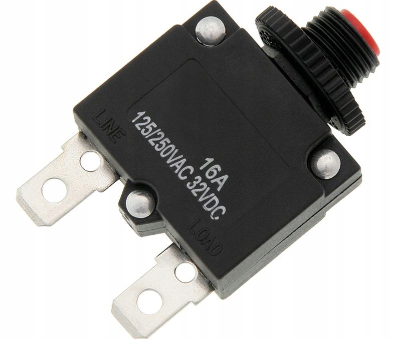 BEZPIECZNIK WYŁĄCZNIK TERMOBIMETALICZNY MR1 16A NADPRĄDOWY 250V