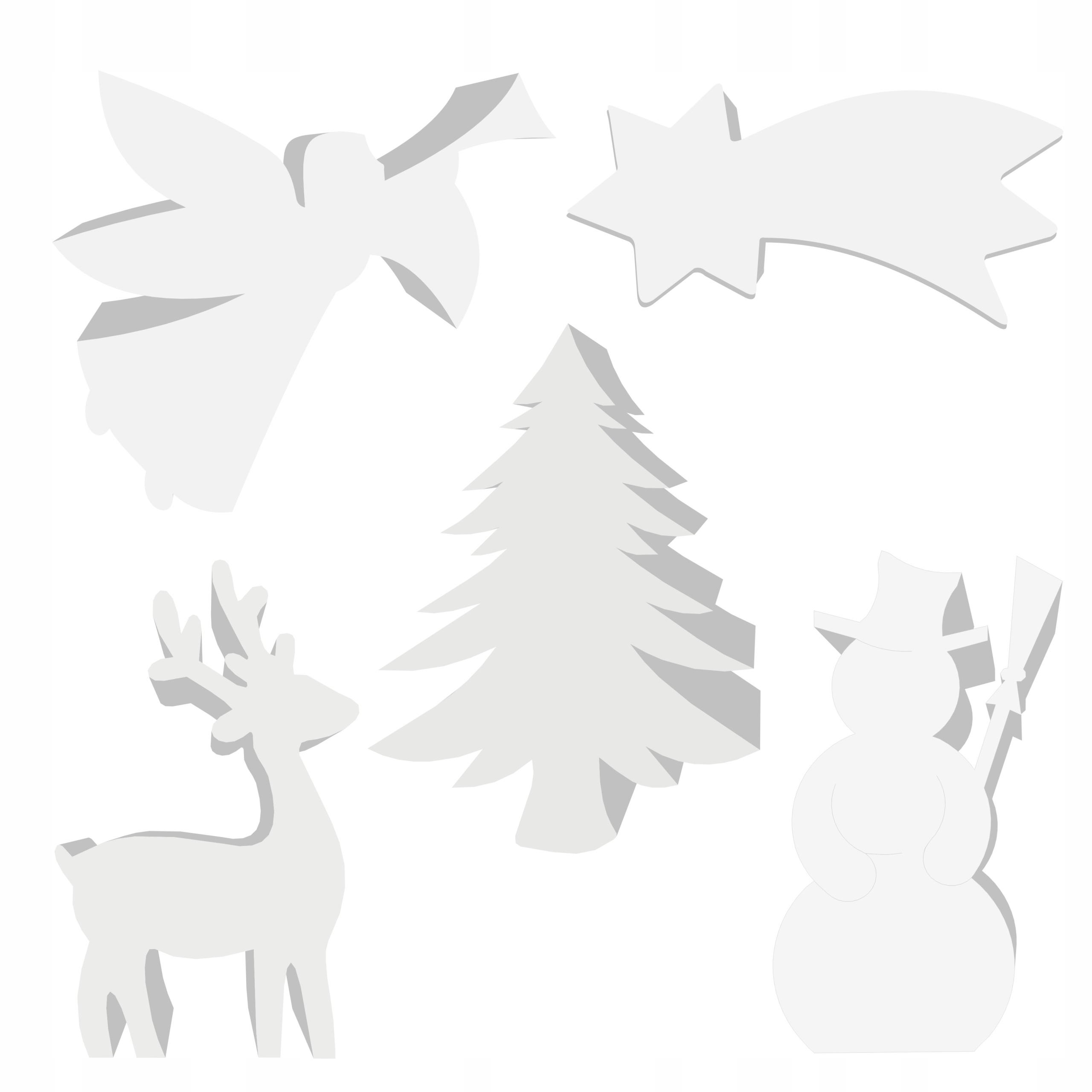 

Ozdoby, figurki styropianowe mix 5 szt. 21-25cm
