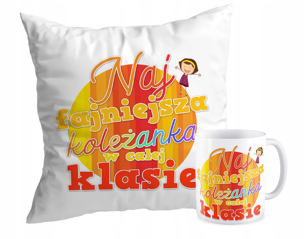 

Zestaw Poduszka + Kubek prezent Dziewczyna Szkoła