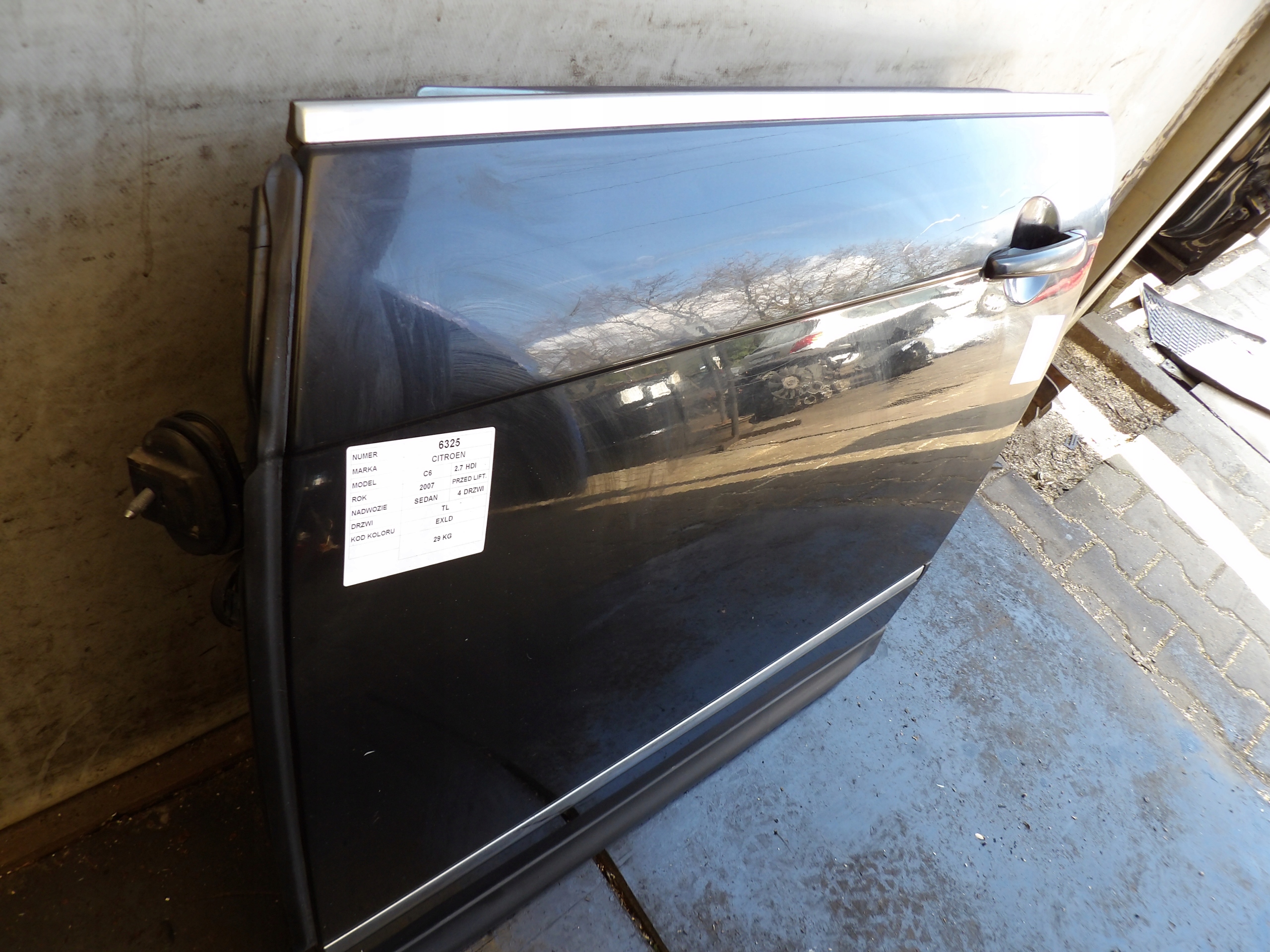 Citroen C6 door rear. left lak. EXLD sedan