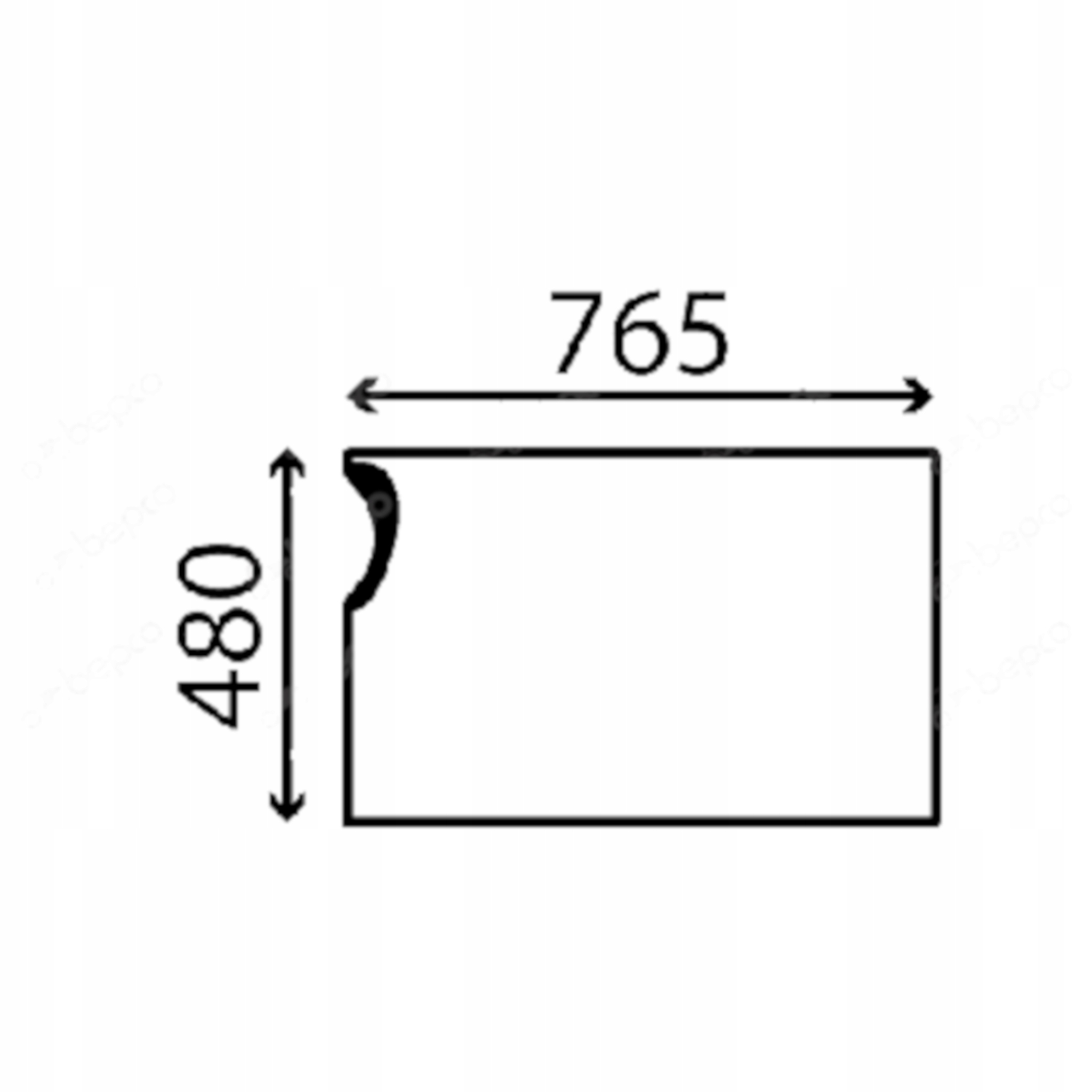Kubota sklo přední spodní RH418-46310 (3539)
