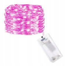 

Lampki Druciki 30 Led Różowe 3 m