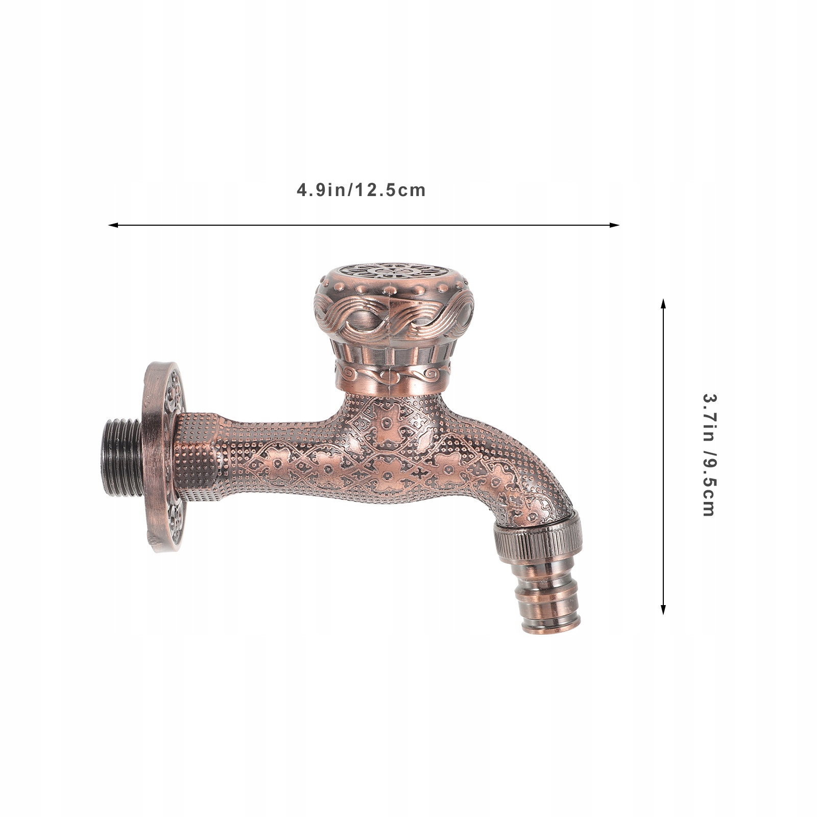Kran na wodę. Zabytkowy kran. Pojedynczy zimny kran Marka inna