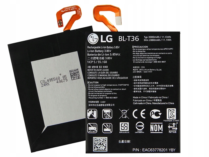 

Oryginalna Bateria Lg BL-T36 K10 2018 K11 X410 K30