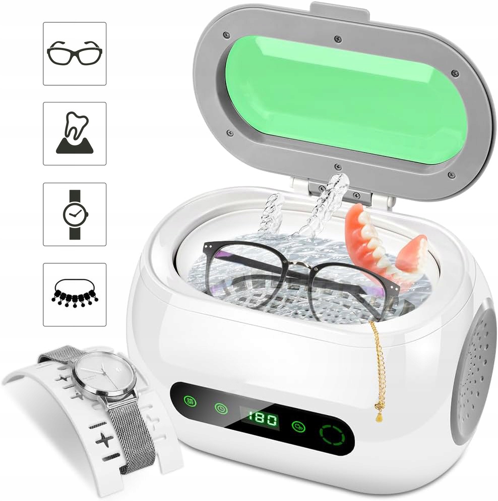 Myjka Ultradźwiękowa 0.6L Sterylizator Kosmetyczny DK-9600B 35W 42kHz Wanna