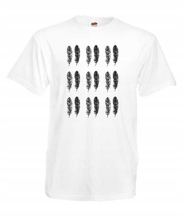 

M Koszulka Męska Mandala Abstrakcja Piórko Wzór