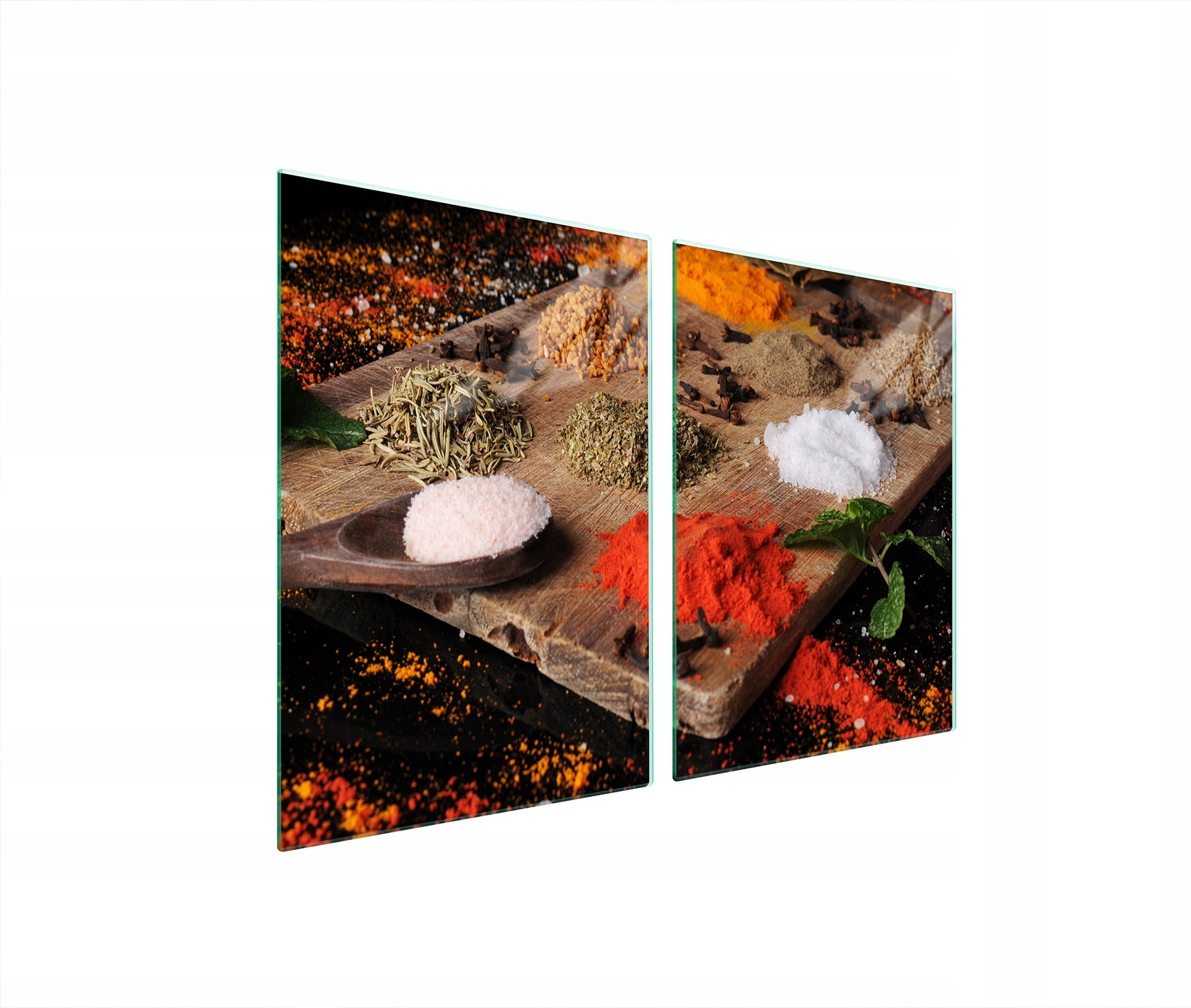 Skleněná Ochranná Deska Do Kuchyně 2x45x52 Koření Tvrzené Sklo