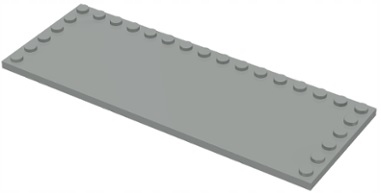 4You Lego 6205 Deska Mod. 6X16 Light Grey Old