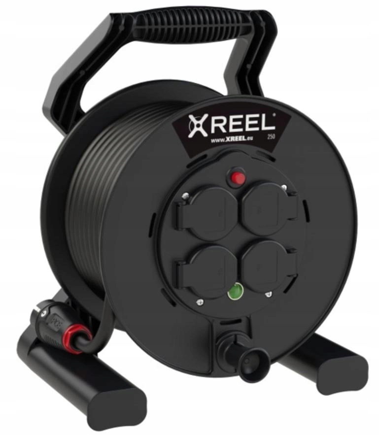 Predlžovací Kábel bubnový Xreel 4x zásuvka Schuko 230V 25mb H05RR-F 3x2,5 Pce