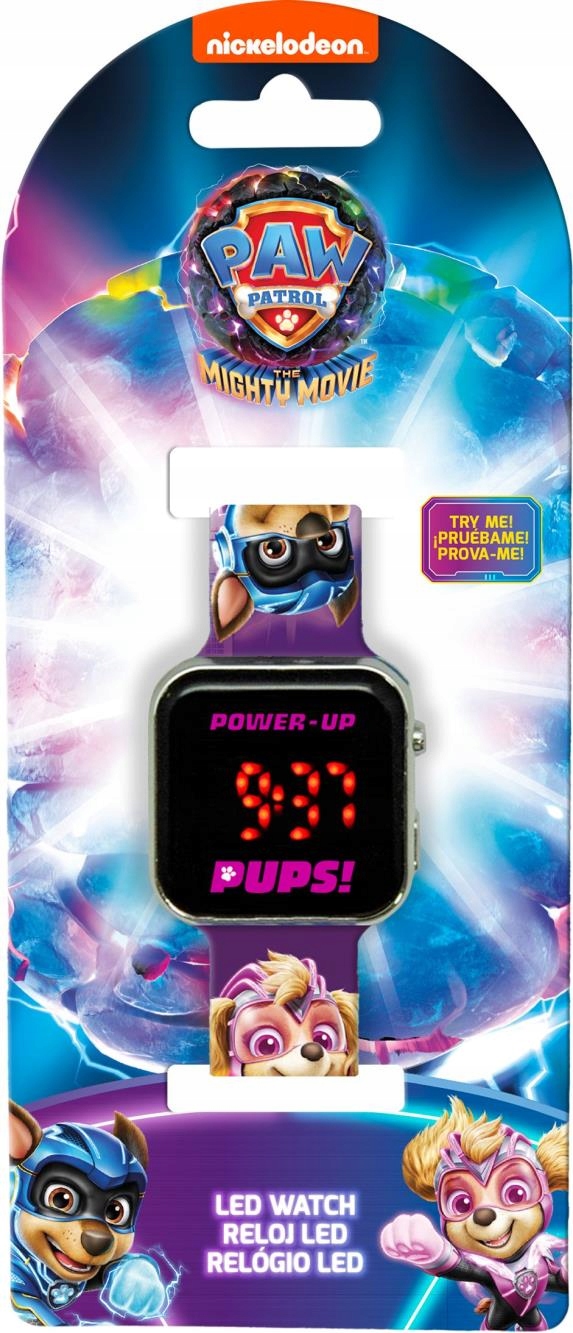ZEGAREK LED Z KALENDARZEM PAW PATROL SKYE PW19945