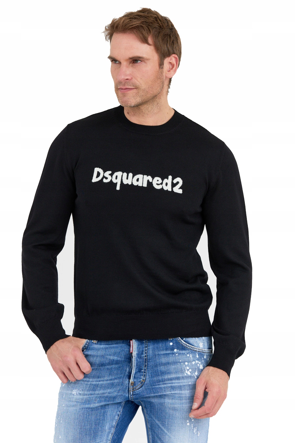 DSQUARED2 Černý pánský svetr Cartoon Pullover, velikost M