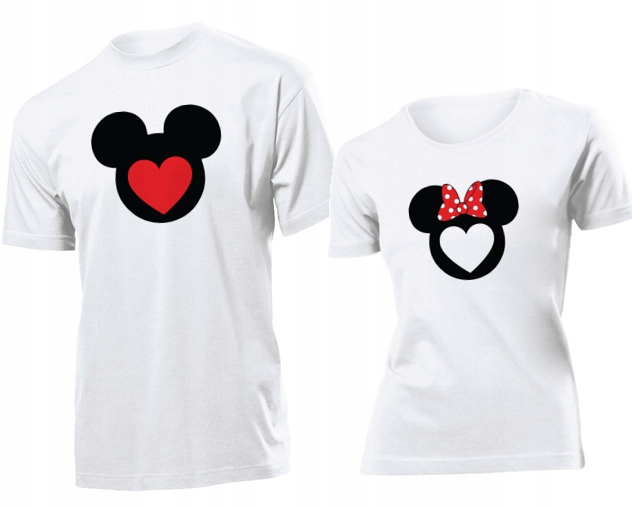 

Koszulki dla par Serce Serduszko Walentynki S