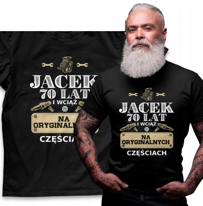 

Personalizowana Koszulka Męska Imię Wiek