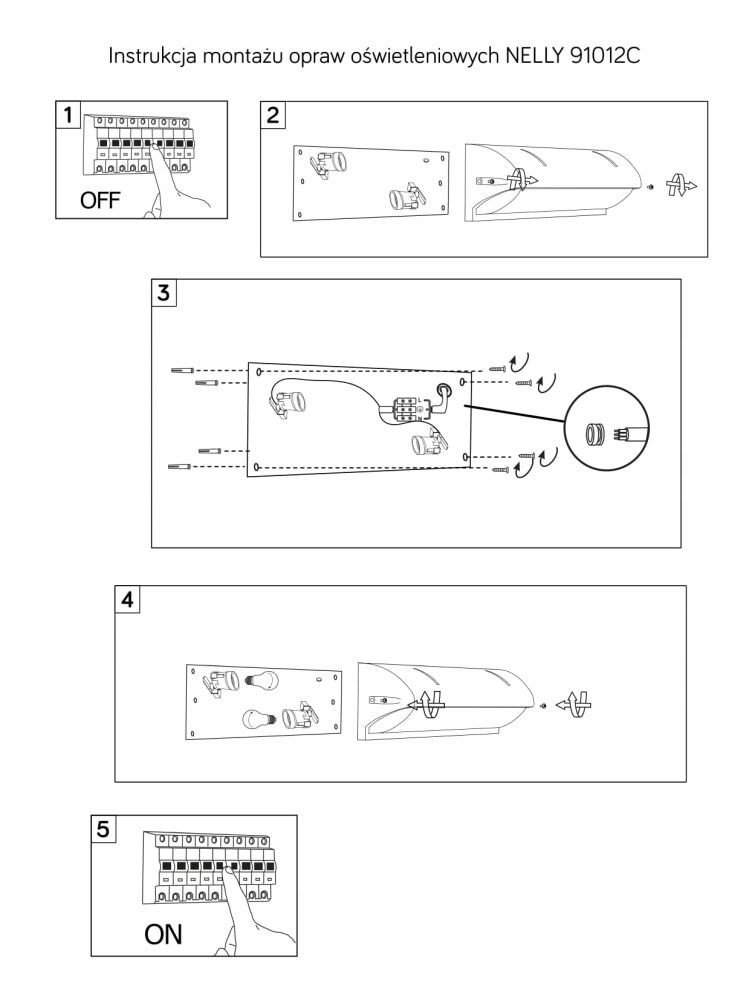 Kinkiet ogrodowy Nelly 91012C BL Suma Rodzaj gwintu E27
