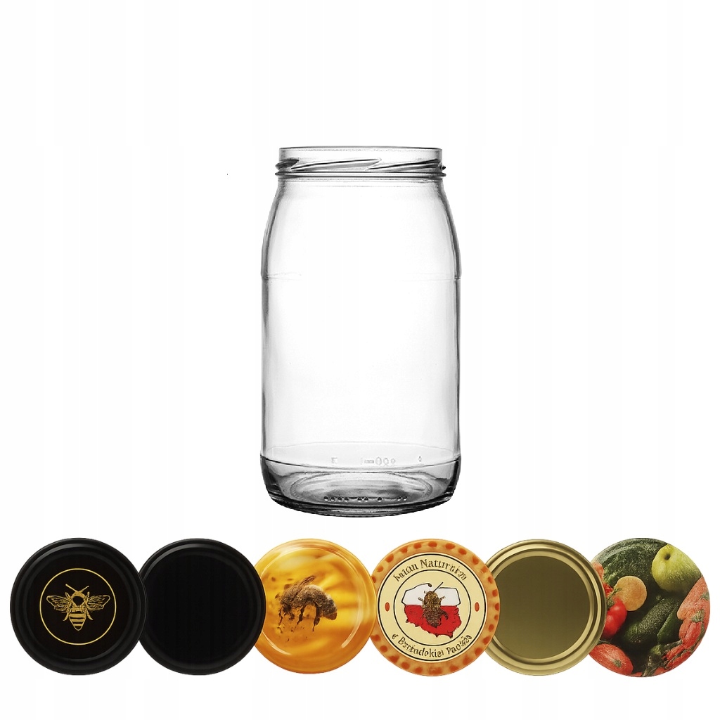 Zavařovací Sklenice 900 ml x 32, 14 uzávěrů na výběr. Zavařeniny, med, okurky!