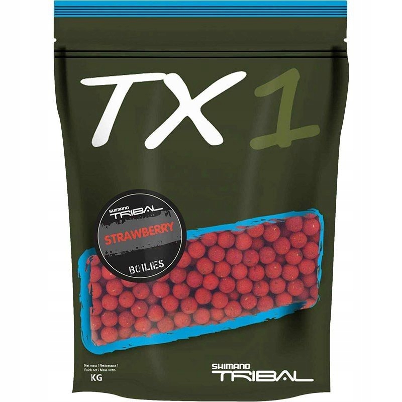 Kuličky Shimano Tribal TX1 15 mm 5 kg Jahoda Strawberry