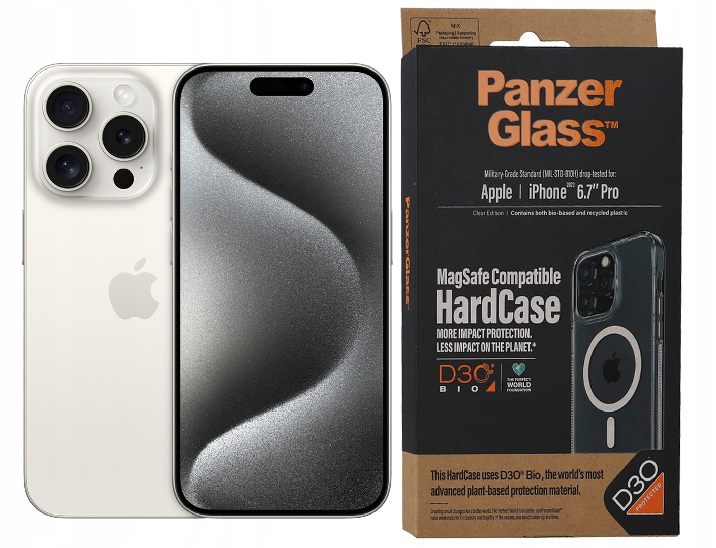 Panzerglass Pouzdro HardCase MagSafe pro iPhone 15 Pro Max 6,7" bezbarvé