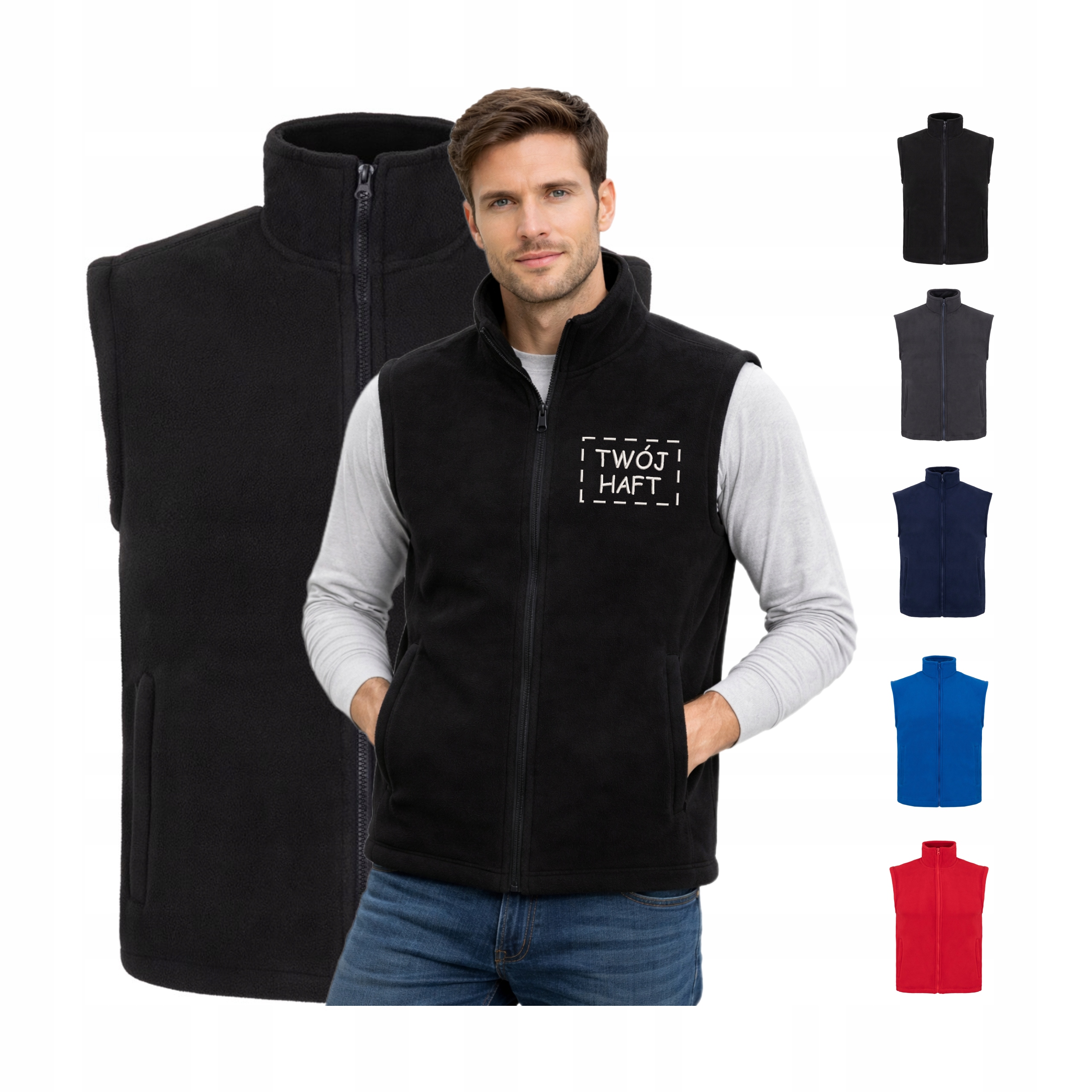 Polar Vesta s vlastní Výšivkou (ne s potiskem) s logem Silná pánská XS-4XL