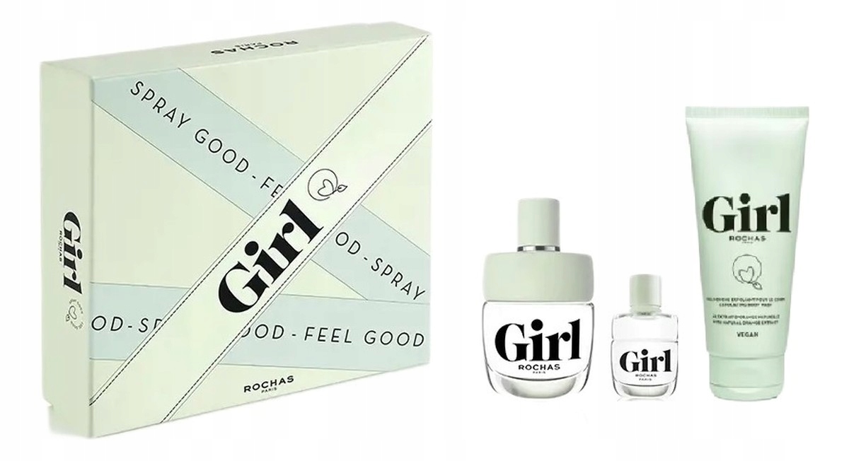 Rochas Girl Zestaw woda toaletowa 100ml miniatura 4.5ml żel 100ml