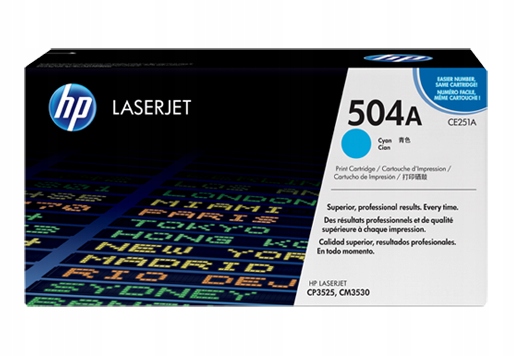 Toner Hp 504A CE251A C CP3525 CM3530 Originál Cyan