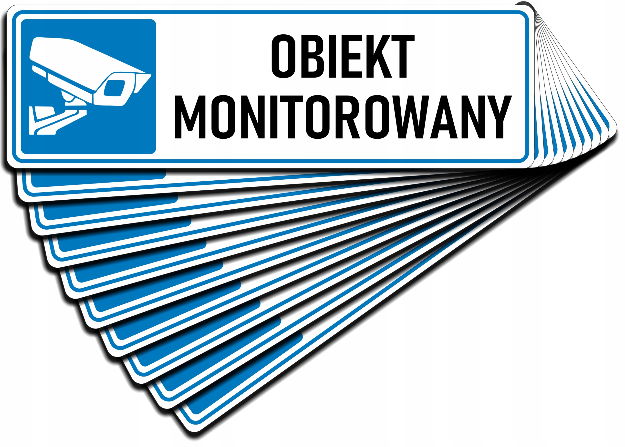 

Naklejki Obiekt Monitorowany Folia 29x9cm 10szt