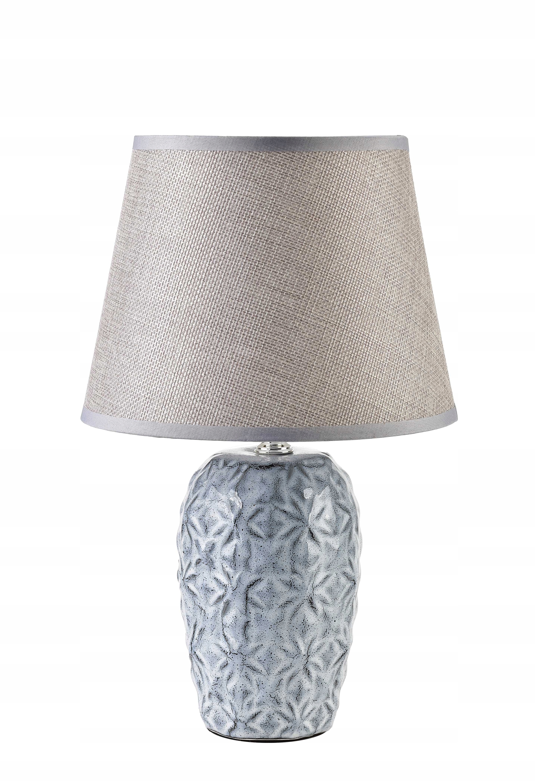 Lampka nocna ceramiczna E27 31 cm błękitna