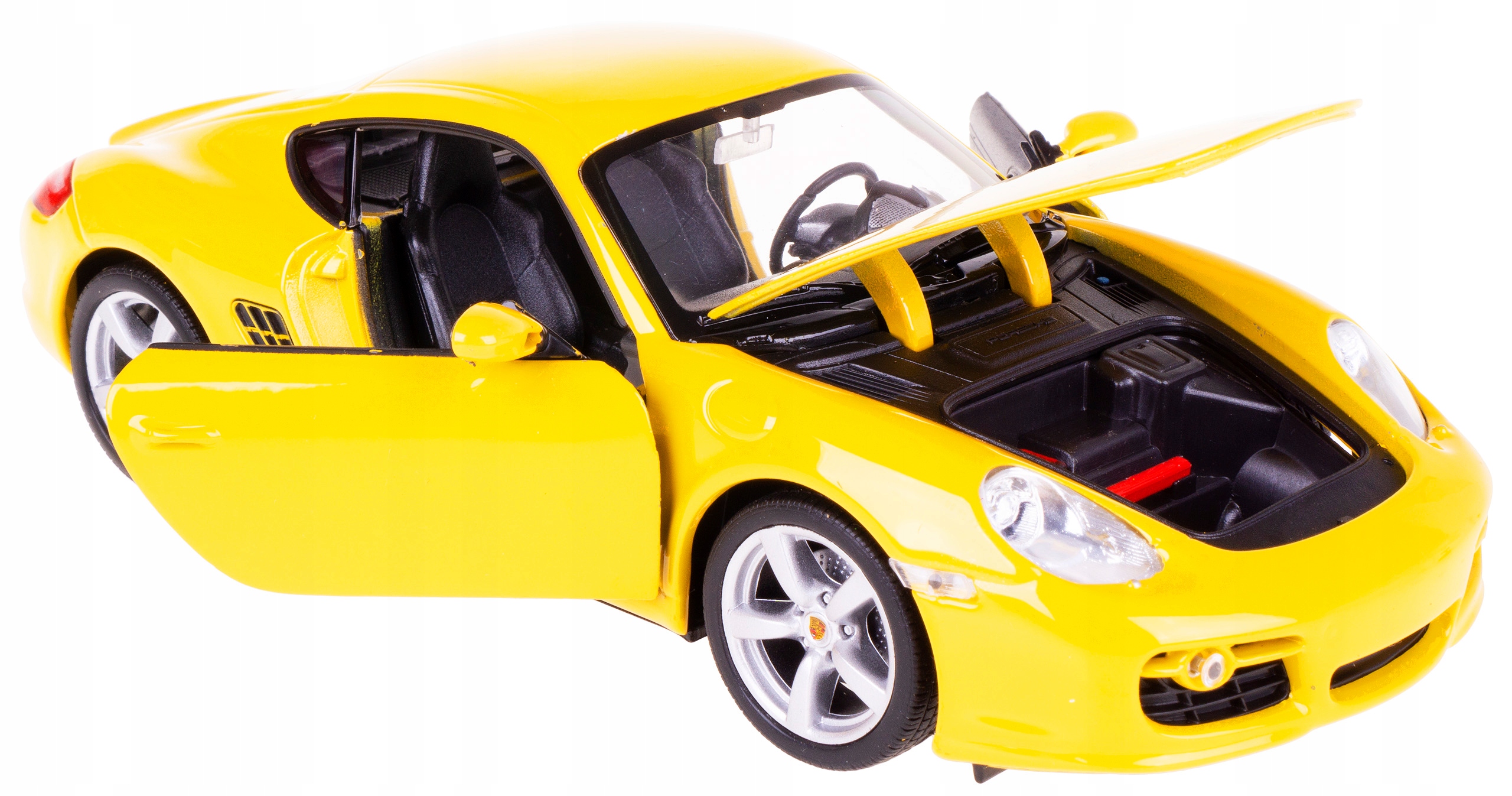 Porsche Cayman S Model Kovový Welly 1:24 Žlutý