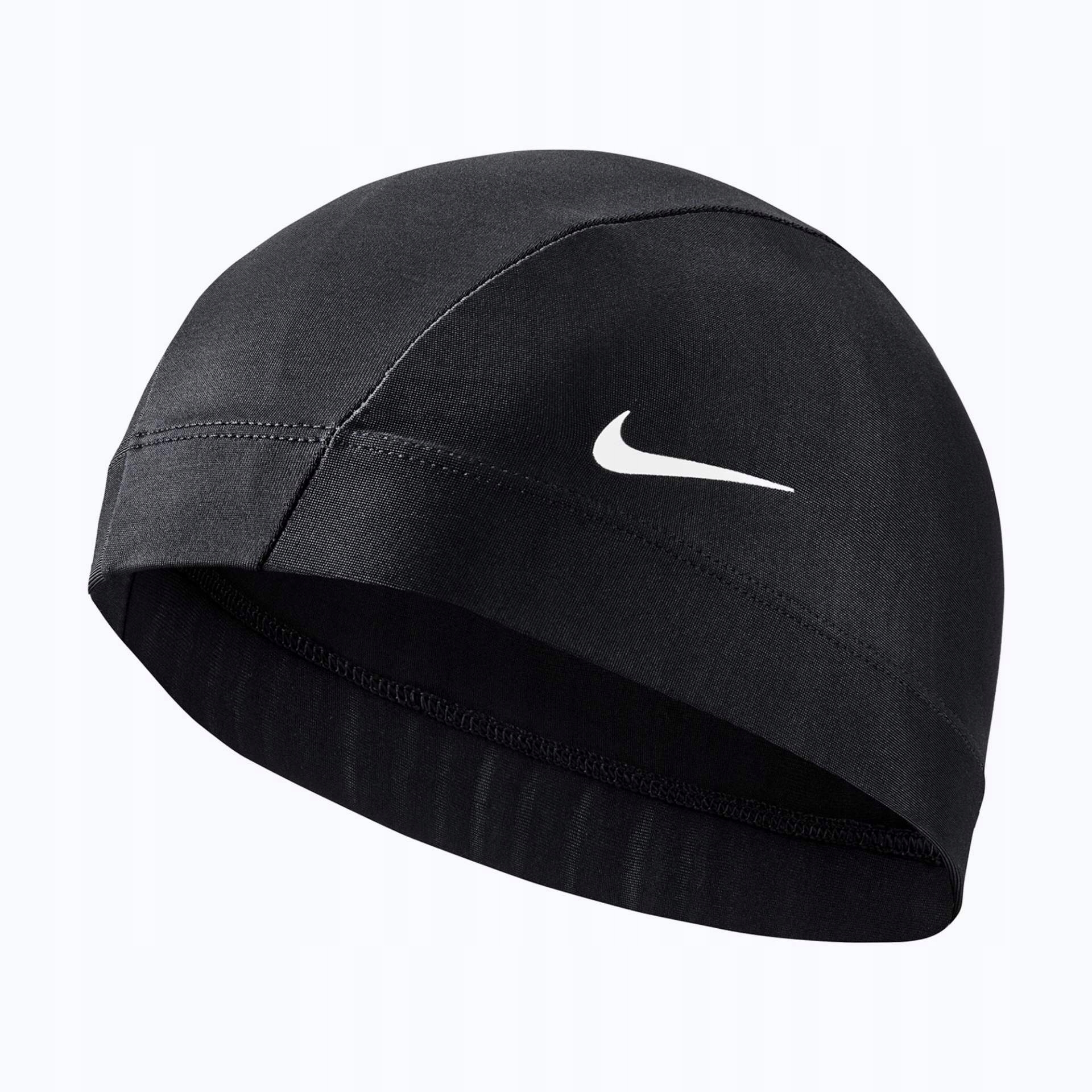 Czepek pływacki dla dorosłych materiałowy Poliester Nike czarny