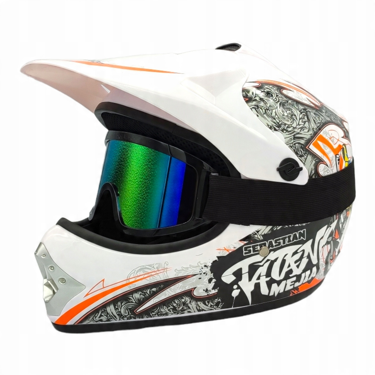 

Kask Dziecięcy Crossowy Rower Enduro Quad Gogle S