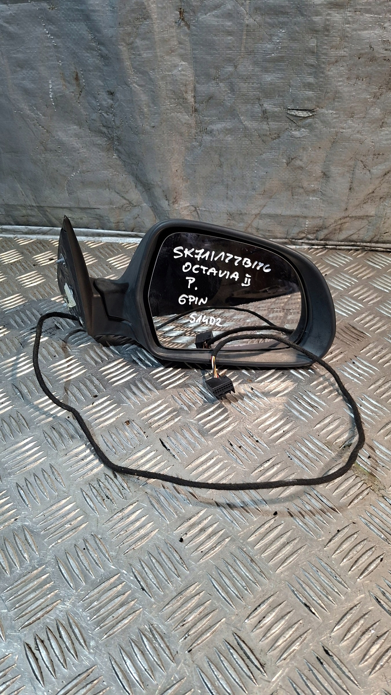 mirror right SKODA OCTAVIA II 6PIN