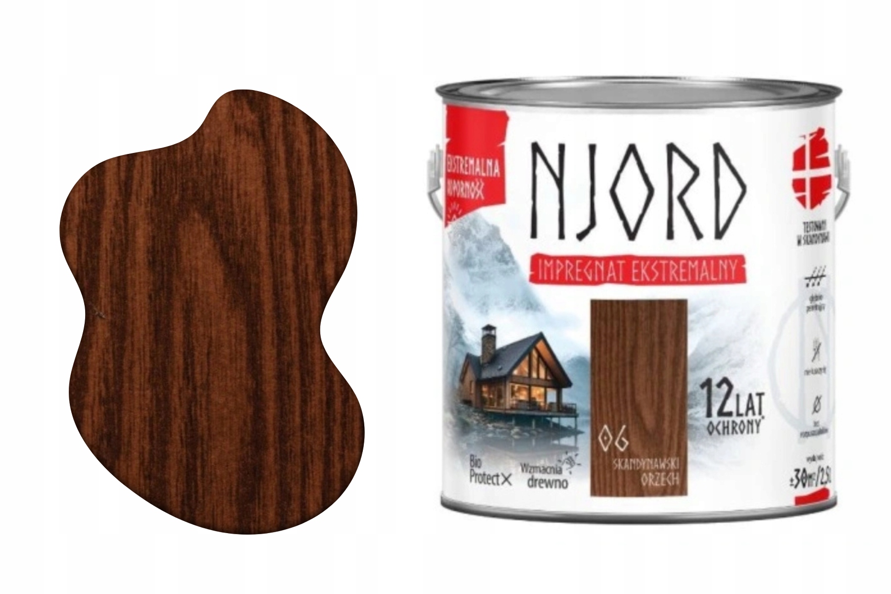 Njord Impregnat ekstremalny Njord skandynawski orzech 2,5L