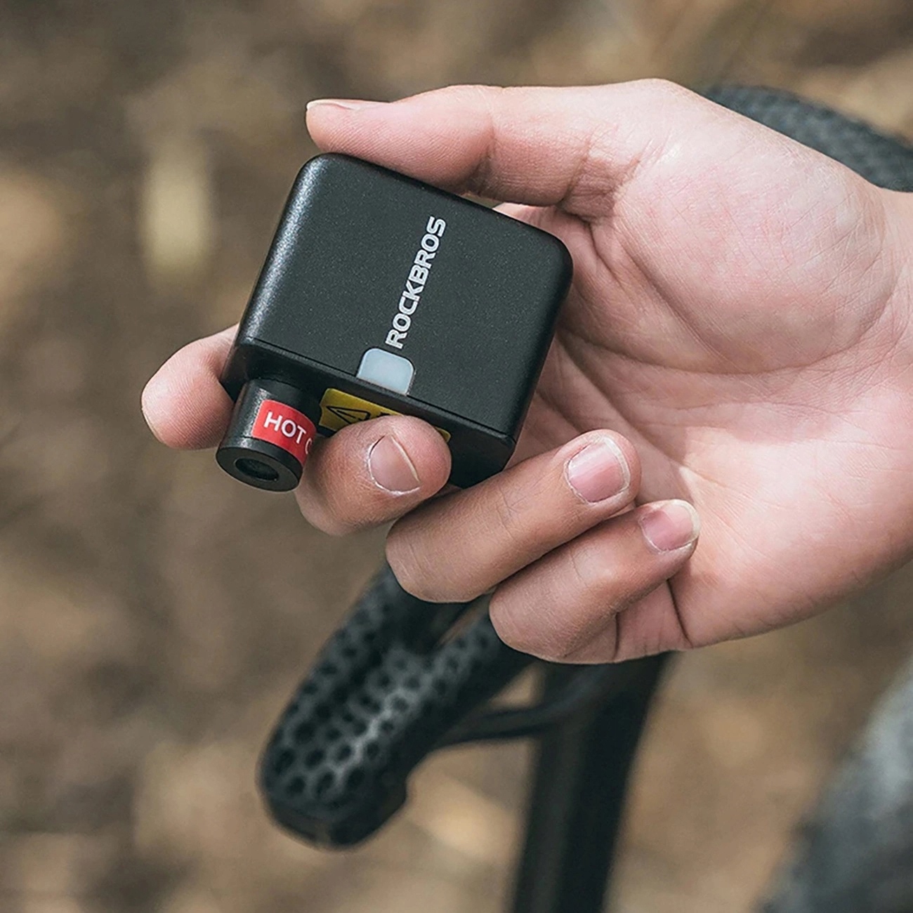 Automatyczna Mini Pompka Rowerowa Rockbros z Akumulatorem USB-C, Kompresor Ciśnienie maksymalne 6.9 bar