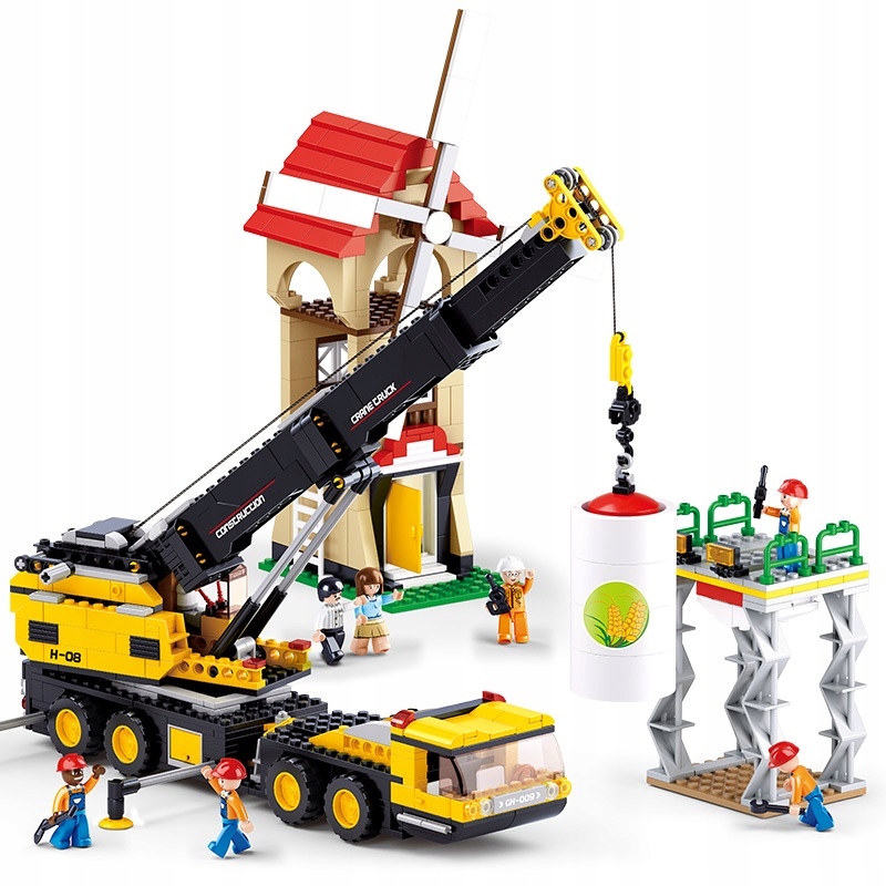 

Klocki Sluban Dźwig Żuraw Construction Miasto City