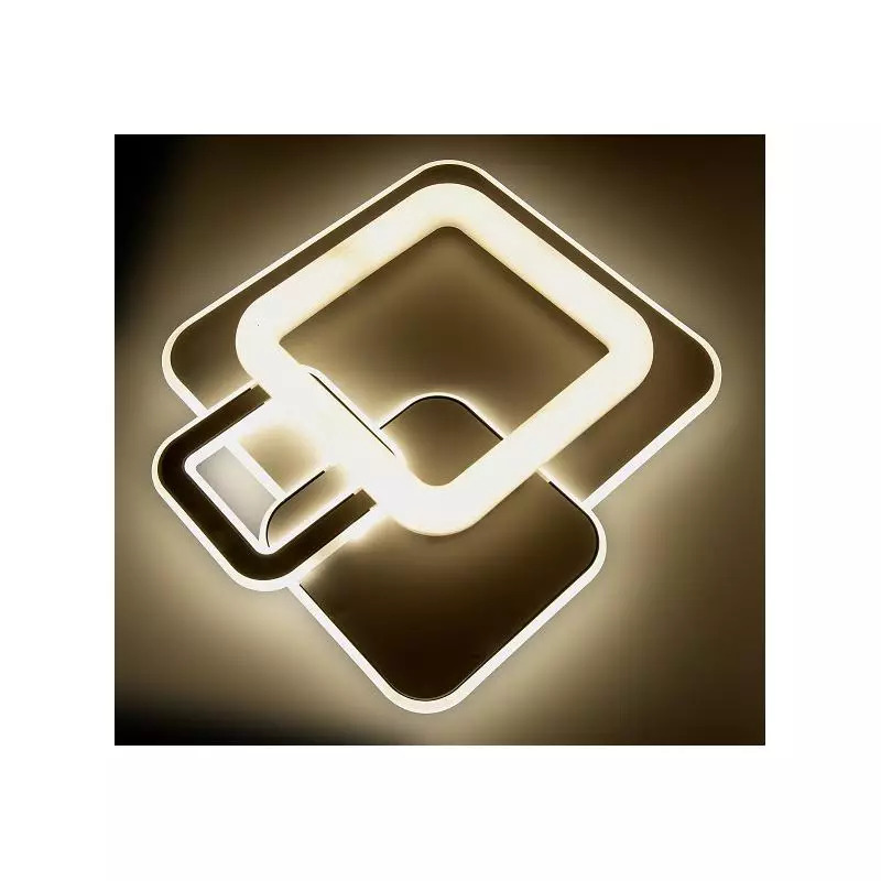 Štvorcový stropné svietidlo s napísanými štvorcami, moderný Led variabilný odtieň obývacej izby