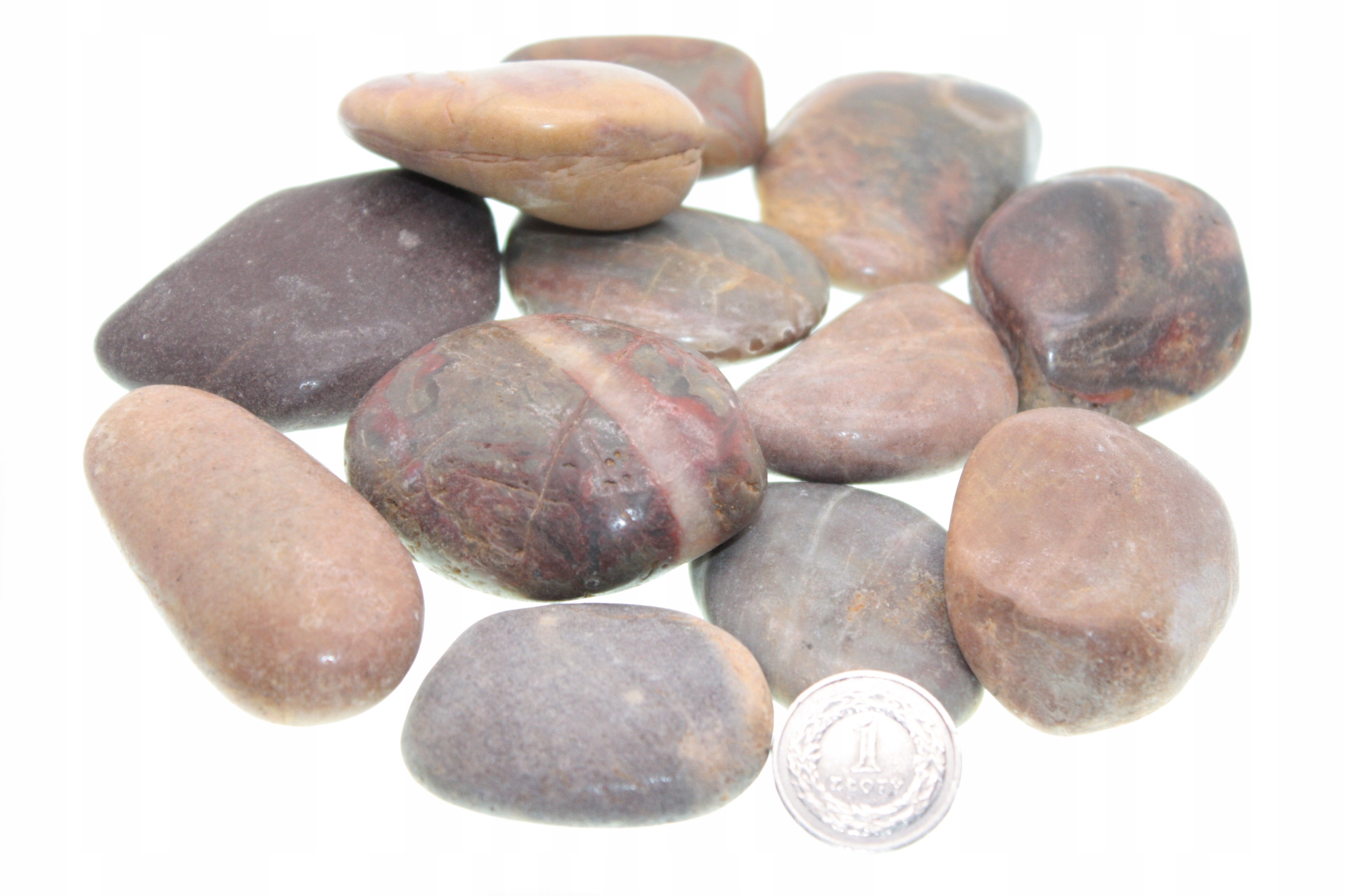 Oblázek přírodní Egypt bordo africký hnědý leštěný kámen 25 kg