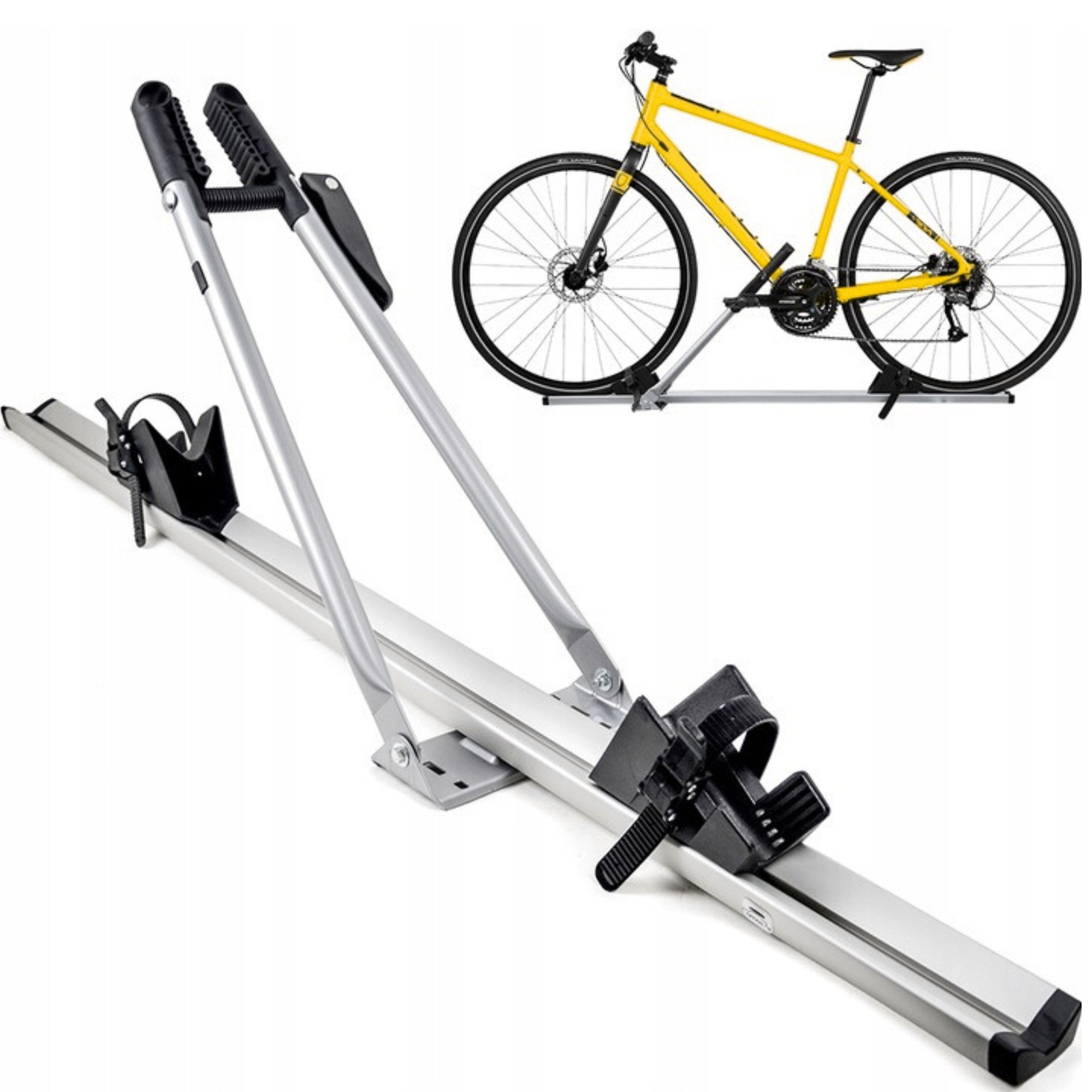 Uchwyt rowerowy AMOS Tour aluminiowy na dach 3 rowery 18 kg