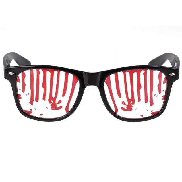 Okulary SERYJNEGO MORDERCY zabójcy ZAKRWAWIONE