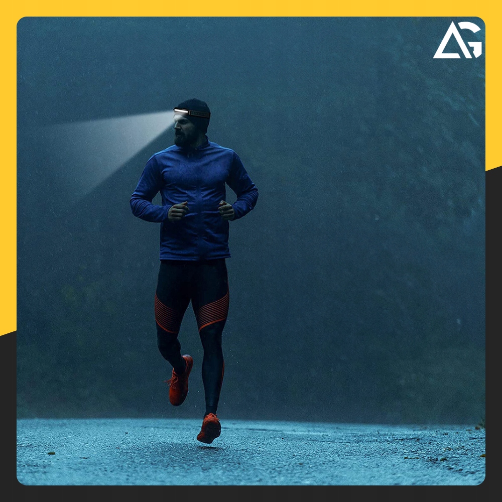 LATARKA CZOŁOWA LED AKUMULATOROWA 2w1 CZOŁÓWKA PASEK USB Z CZUJNIKIEM RUCHU Marka ARSA GO