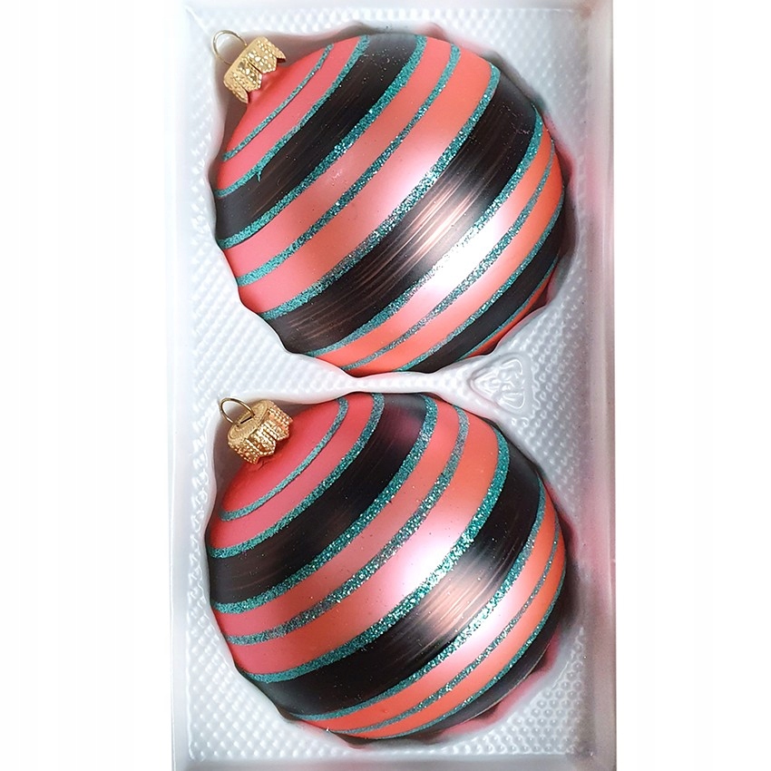 

Bombki 10cm/2szt dekor szklane choinkowe ozdoby