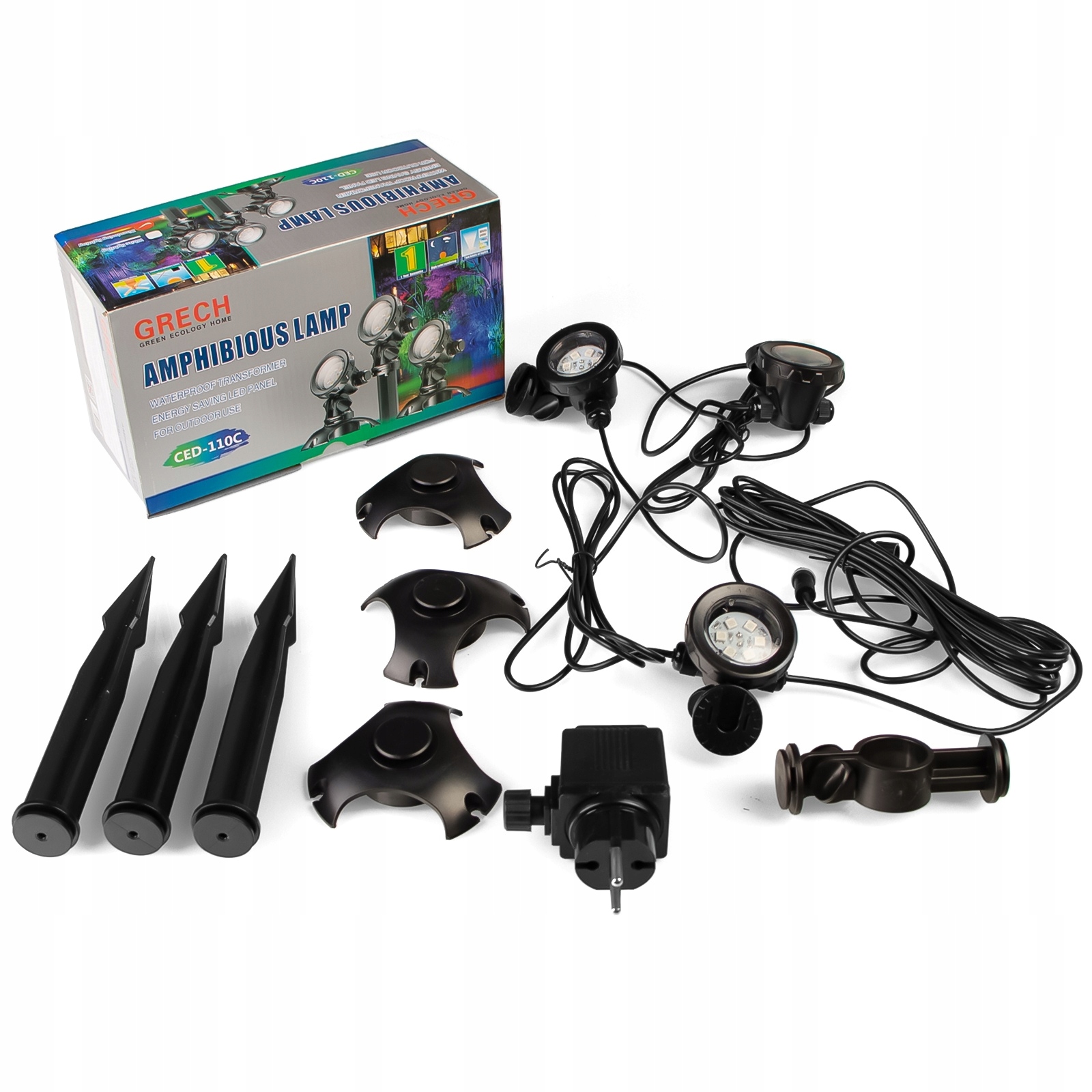 LAMPY OGRODOWE LED I DO OCZKA WODNEGO KOLOROWE OŚWIETLENIE W TWOIM OGRODZIE Marka Sunsun