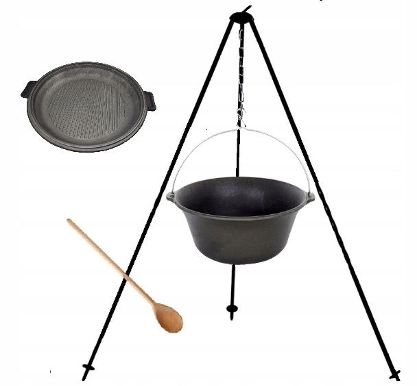 Maďarský Kotel Litinový 11L s víkem trojnožka