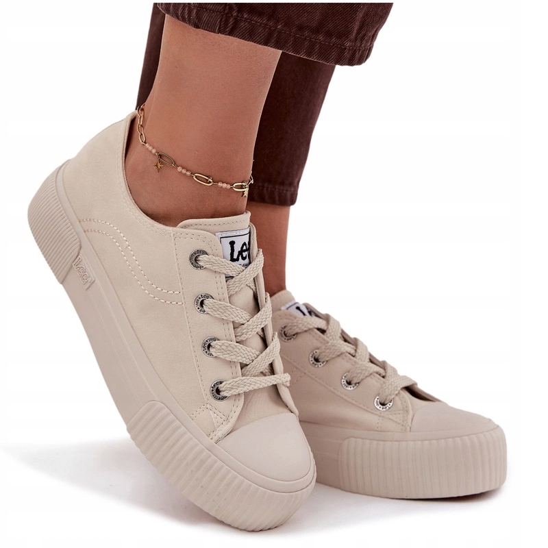 Dámské Tenisky Na Platformě Lee Isla C Women Low 50253001.35E Béžové 40