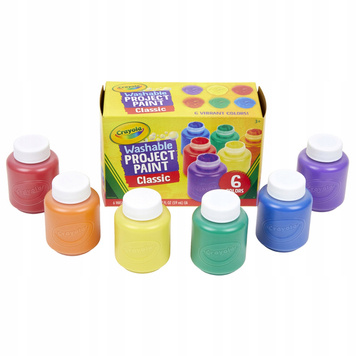 

Crayola Washable Paint farby zmywalne 6kolorów