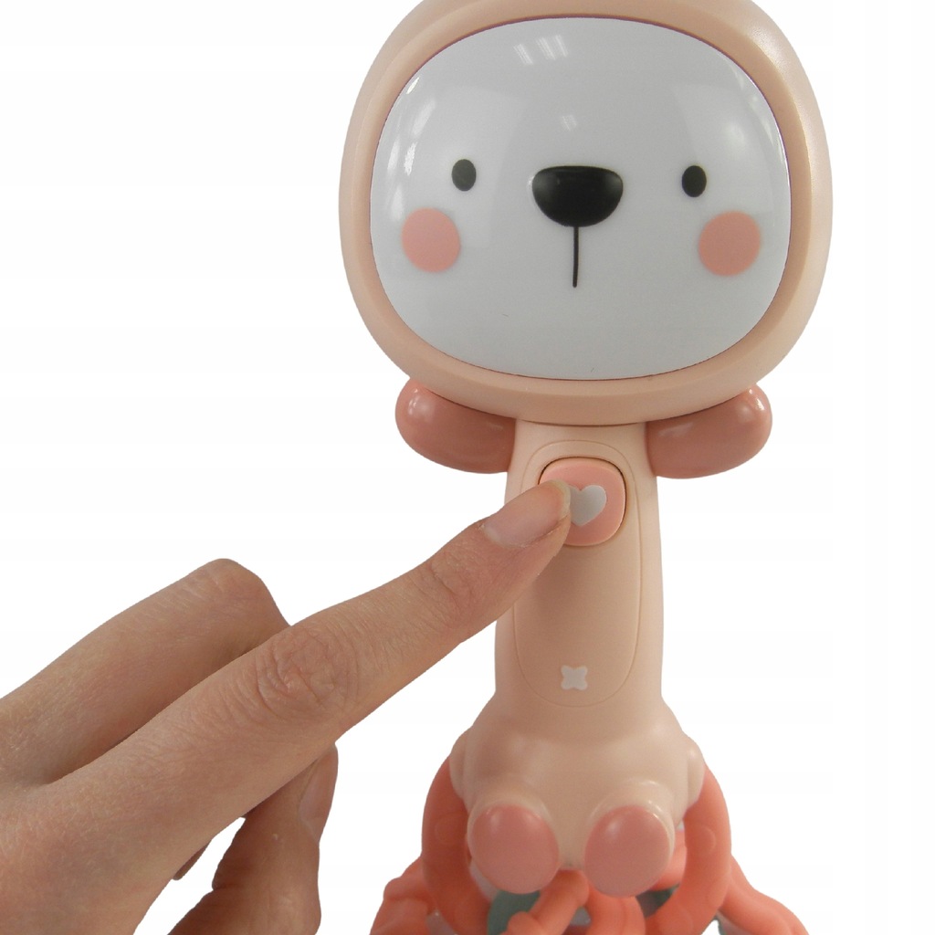 Grzechotka królik melodyjki dźwięk światła BT0242K Materiał plastik