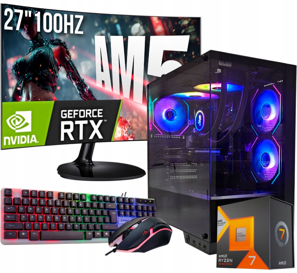 Herní Set Crypticore R7 7800X3D/32GB/RTX5050/1TB SSD/W11/27"100Hz