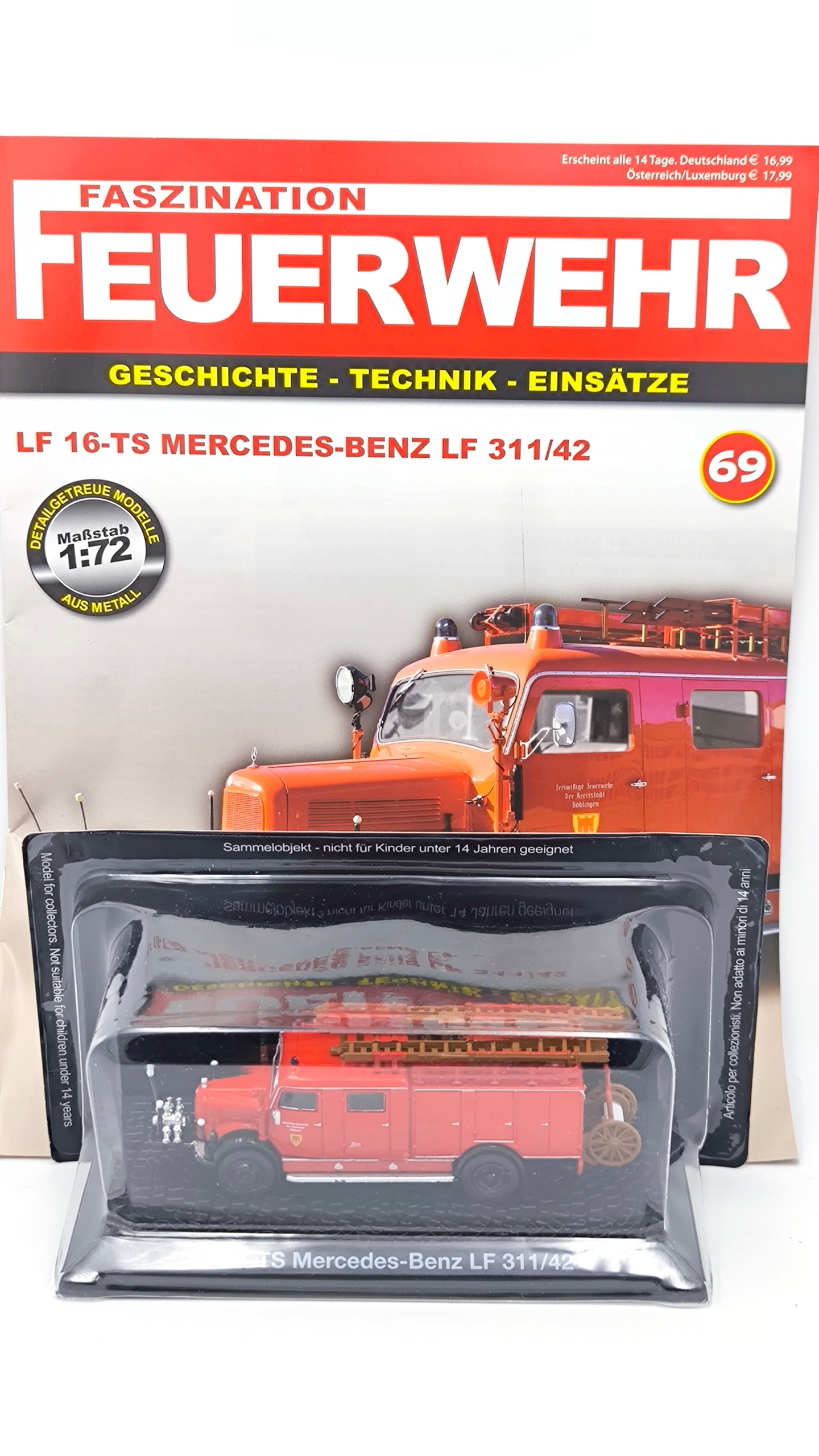 Stráž Lf 16-TS Mercedes Benz Lf 311/42 č.69 1:72 DeAgostini