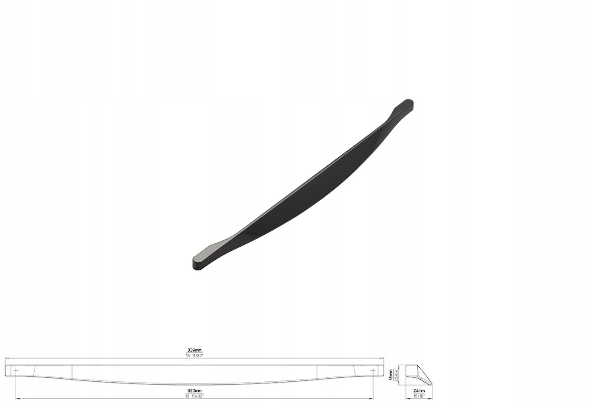 Nábytková úchytka Siro 2356-339ZN16 antracit lesklá