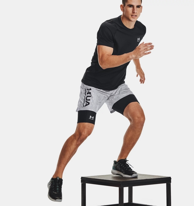 UNDER ARMOUR SZORTY HeatGear COMPRESSION LONG POCKET BLACK L Kolekcja ss2024