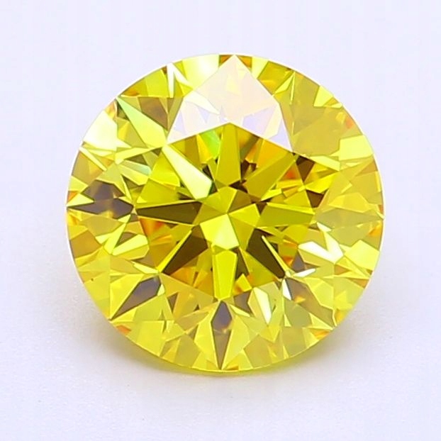 Diament laboratoryjny kolorowy 1.76ct ROUND Fancy Vivid Yellow VVS1 (IGI)