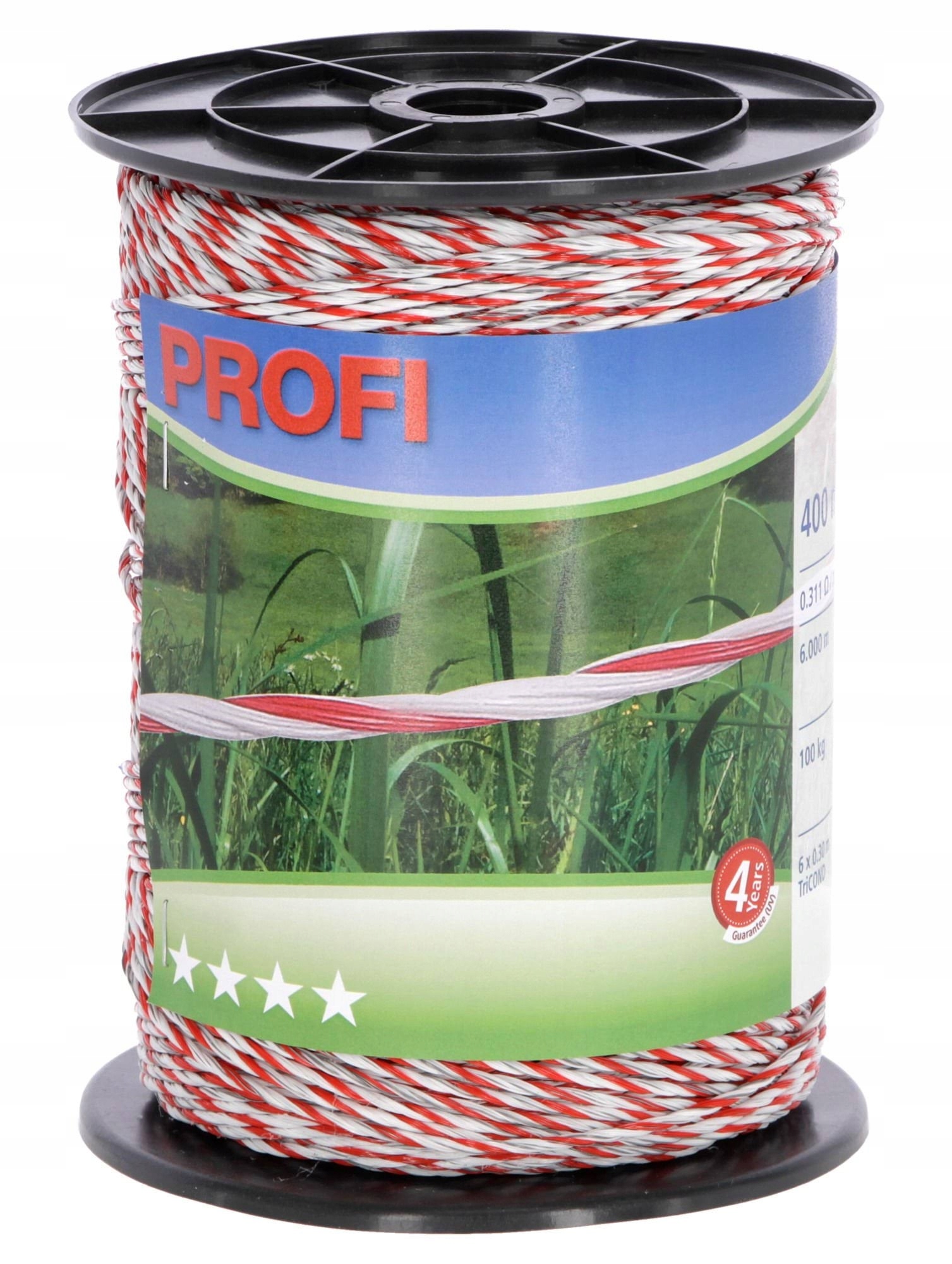 Pletená Plotová Linka Profi 400 m x 2 mm Bílo Červená Kerbl